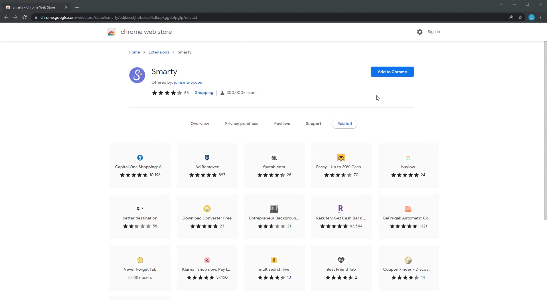 Smarty - My Account
